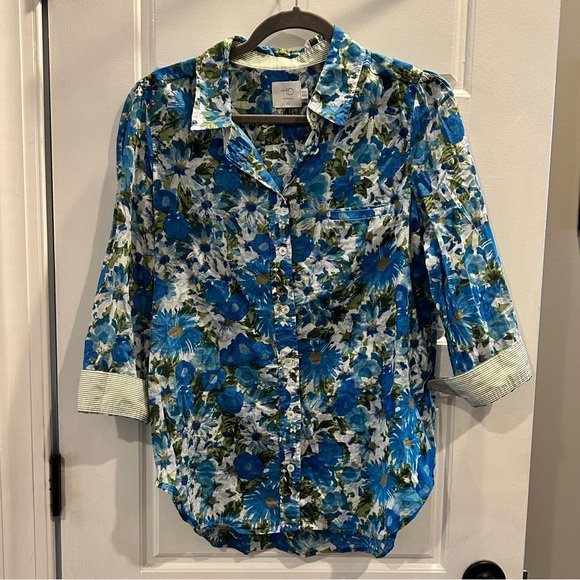 {Anthro} HD in Paris Floral Shirt - Picture 4 of 9